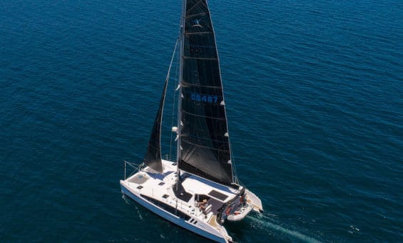 seawind 1190 sport under sail aerial