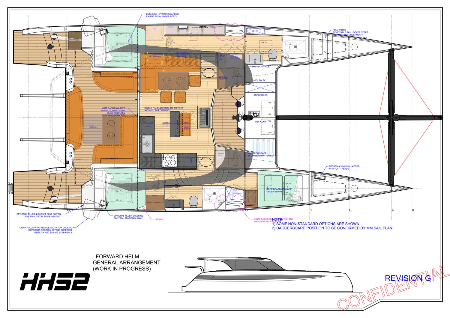 hh 52 catamaran specs