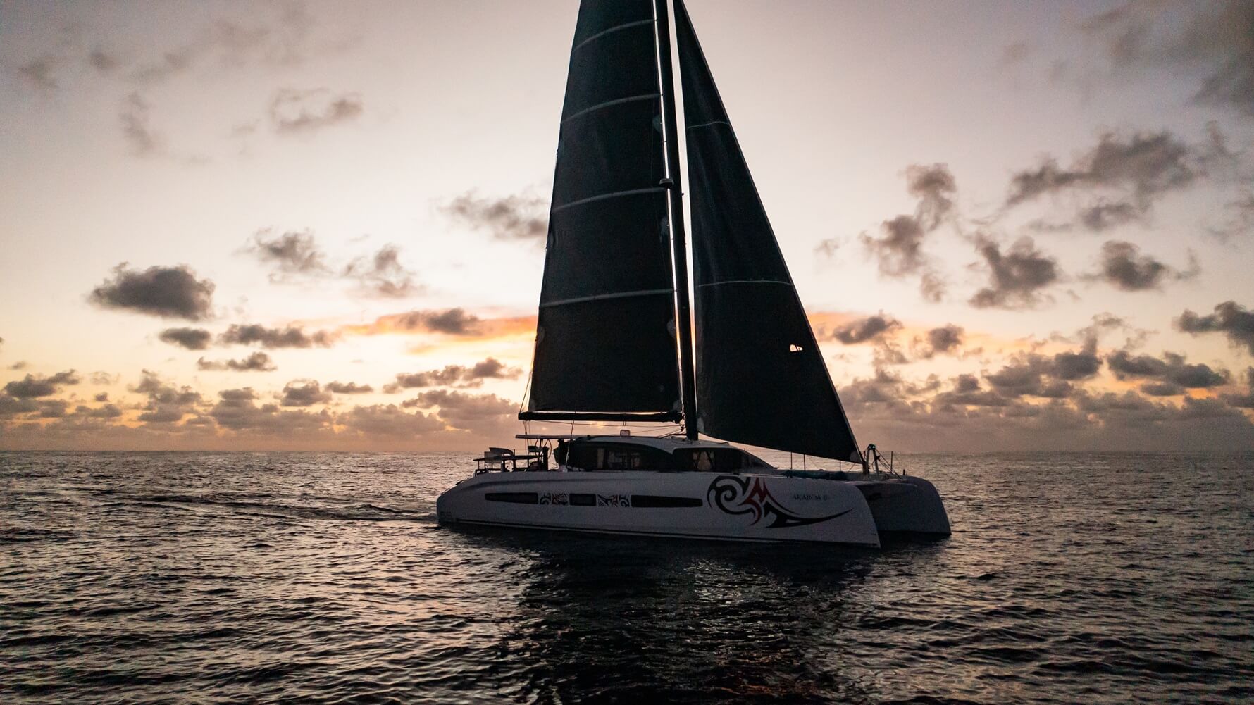 Outremer 55 Akaroa III sunset view